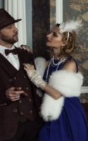 Палантин из белого песца качества SAGA ROYAL
